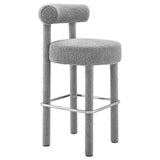 Toulouse Boucle Fabric Bar Stool by Lefancy