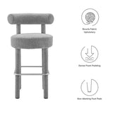 Toulouse Boucle Fabric Bar Stool by Lefancy