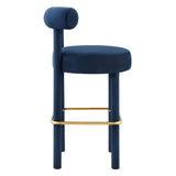 Toulouse Performance Velvet Bar Stool by Lefancy