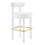 Toulouse Performance Velvet Bar Stool by Lefancy