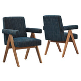 Lyra Fabric Dining Room Chair Set of 2 by Lefancy