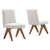 Lyra Fabric Dining Room Side Chair Set of 2 by Lefancy