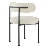 Albie Boucle Fabric Dining Chairs Set of 2 by Lefancy