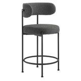 Albie Boucle Fabric Counter Stools Set of 2 by Lefancy