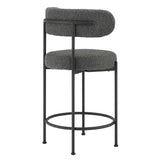 Albie Boucle Fabric Counter Stools Set of 2 by Lefancy