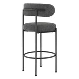 Albie Boucle Fabric Bar Stools Set of 2 by Lefancy