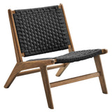 Saoirse Woven Rope Wood Accent Lounge Chair by Lefancy