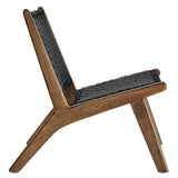 Saoirse Woven Rope Wood Accent Lounge Chair by Lefancy