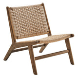 Saoirse Woven Rope Wood Accent Lounge Chair by Lefancy