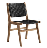 Saoirse Leather Wood Dining Side Chair Set of 2 by Lefancy