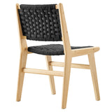 Saoirse Woven Rope Wood Dining Side Chair Set of 2 by Lefancy