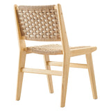 Saoirse Woven Rope Wood Dining Side Chair Set of 2 by Lefancy