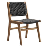 Saoirse Woven Rope Wood Dining Side Chair Set of 2 by Lefancy