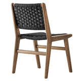 Saoirse Woven Rope Wood Dining Side Chair Set of 2 by Lefancy