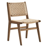 Saoirse Woven Rope Wood Dining Side Chair Set of 2 by Lefancy