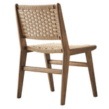 Saoirse Woven Rope Wood Dining Side Chair Set of 2 by Lefancy