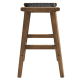 Saoirse Woven Rope Wood Counter Stool Set of 2 by Lefancy