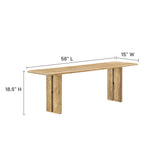 Amistad 72" Wood Dining Table and Bench Set by Lefancy