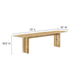 Amistad 86" Wood Dining Table and Bench Set by Lefancy