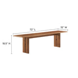 Amistad 86" Wood Dining Table and Bench Set by Lefancy