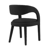 Pinnacle Boucle Upholstered Dining Chair Set of 2 by Lefancy