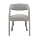 Pinnacle Boucle Upholstered Dining Chair Set of 2 by Lefancy