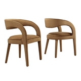 Pinnacle Performance Velvet Dining Chair Set of 2 by Lefancy