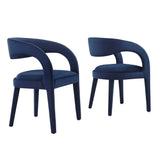 Pinnacle Performance Velvet Dining Chair Set of 2 by Lefancy