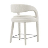 Pinnacle Boucle Upholstered Counter Stool Set of 2 by Lefancy