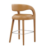 Pinnacle Vegan Leather Bar Stool Set of 2 by Lefancy