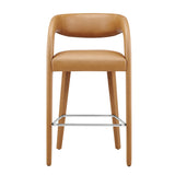 Pinnacle Vegan Leather Bar Stool Set of 2 by Lefancy