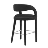 Pinnacle Boucle Upholstered Bar Stool Set of 2 by Lefancy