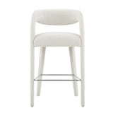 Pinnacle Boucle Upholstered Bar Stool Set of 2 by Lefancy