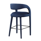 Pinnacle Performance Velvet Bar Stool Set of 2 by Lefancy