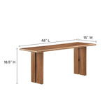 Amistad 60" Wood Dining Table and Bench Set by Lefancy