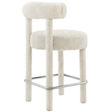 Toulouse Boucle Fabric Counter Stool Set of 2 by Lefancy