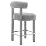 Toulouse Boucle Fabric Counter Stool Set of 2 by Lefancy