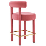 Toulouse Performance Velvet Counter Stool Set of 2 by Lefancy