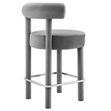 Toulouse Performance Velvet Counter Stool Set of 2 by Lefancy