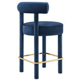 Toulouse Performance Velvet Counter Stool Set of 2 by Lefancy