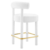 Toulouse Performance Velvet Counter Stool Set of 2 by Lefancy