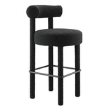 Toulouse Boucle Fabric Bar Stool Set of 2 by Lefancy