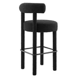 Toulouse Boucle Fabric Bar Stool Set of 2 by Lefancy