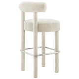 Toulouse Boucle Fabric Bar Stool Set of 2 by Lefancy