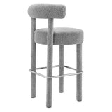 Toulouse Boucle Fabric Bar Stool Set of 2 by Lefancy