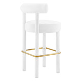 Toulouse Performance Velvet Bar Stool Set of 2 by Lefancy