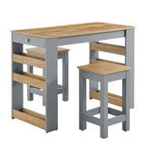 Galley 3-Piece Kitchen Island and Stool Set by Lefancy