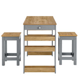 Galley 3-Piece Kitchen Island and Stool Set by Lefancy