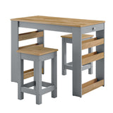 Galley 3-Piece Kitchen Island and Stool Set by Lefancy