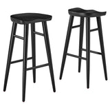 Saville Backless Wood Bar Stools Set of 2 by Lefancy